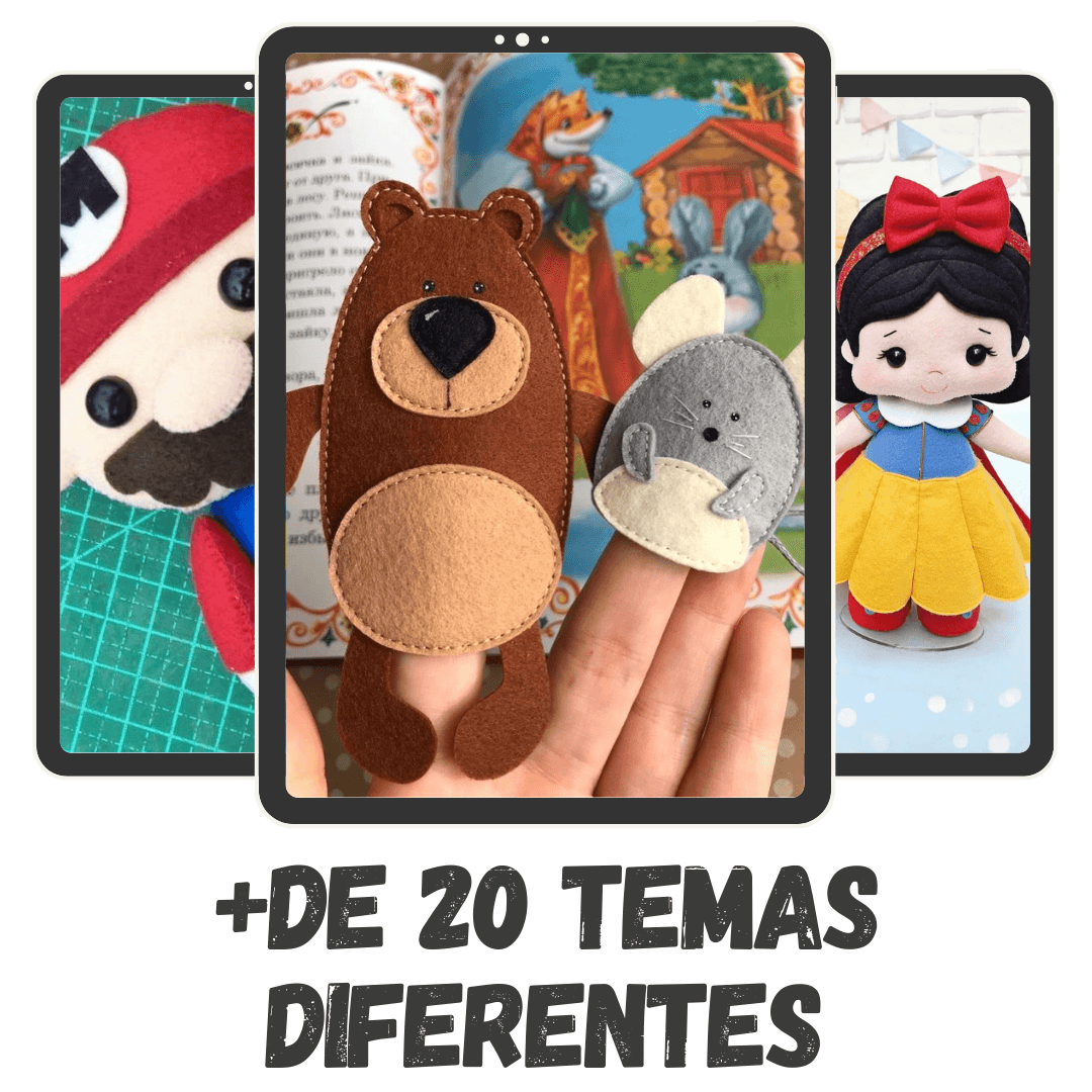 Kit Feltro - Moldes de mais de 20 temas diferentes